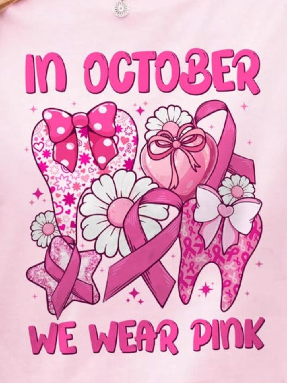 Dental Breast Cancer Awareness T-Shirt - Picture 2 of 4